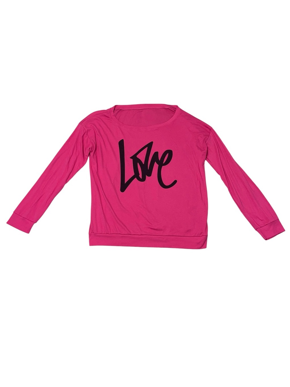 Pink Relaxed Fit Long Sleeve Shirt Women’s Size Large Casual Comfy Loungewear